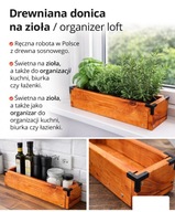 Drewniany organizer na przyprawy/ drewniana osłonka na zioła