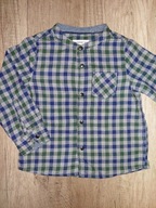 Szaro-granat-zielona koszula w kratkę Reserved 86