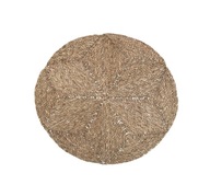 Okrągła mata z trawy morskiej 90 cm pełna