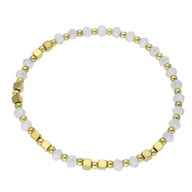 78828 Bransoletka złota stal chirurgiczna kolorowe kryształki