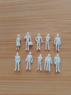 H0 Figurki ludzi do malowania na makietę dioramę skala 1:87-10 sztuk