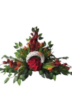 Stroik cmentarz tulipany gladiola hortensja wiklina płożący