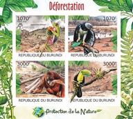 Burundi 2012 ** cięte cena 5,90 zł kat.10€ (2) - fauna, arkusz