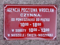 Szyld emaliowany tablica tabliczka Poczta Polska Wrocław