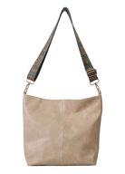 Pojemna torebka na ramię w dopinanym pasem