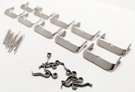 SPRZĄCZKA KLAMERKA PASKA srebrna 22mm kpl. 10sztuk