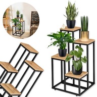 STOJAK KWIETNIK METALOWY REGAŁ STOJĄCY PÓŁKA NA DONICZKI ROŚLINY KWIATY