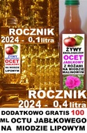 ocet jabłkowy niefiltrowany 5% Bio Naturalny 400 ml