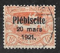 $ROCZNIK 1921 POCZTY PLEBISCYTOWE - GÓRNY ŚLĄSK Fi 30 kas.