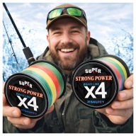 Plecionka 500M Wędkarska PE 4X 0,28MM 16.78KG Spinning Sczupak Okoń Sandacz