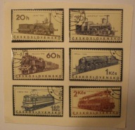 CZECHOSŁOWACJA 1966 rok - ZESTAW 6 ZNACZKÓW - LOKOMOTYWY
