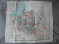 Przedwojenna MAPA HISTORYCZNA RZECZYPOSPOLITEJ POLSKIEJ W R. 1771 LWÓW 1925