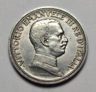 WŁOCHY, VITT.EMANUEL III, 2 LIRY 1916. Ag 8