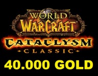 WORLD OF WARCRAFT CLASSIC CATACLYSM WOW 40K GOLDA 40.000 A/H EU