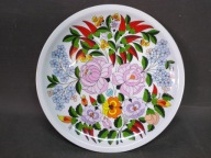 Piękny ręcznie malowany porcelanowy talerz