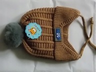 WIĄZANA CZAPKA czapeczka dziecięca zimowa 1-3 lata JESIEŃ ZIMA