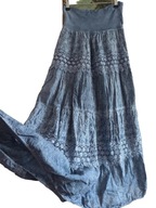 włoska DŁUGA SPÓDNICA falbany gipiura HAFTY 36