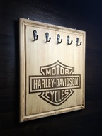 Wieszak uchwyt na klucze z grawerowanym logiem Harley-Davidson