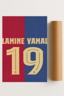 Plakat bez ramy 50x70cm Lamine Yamal Koszulka Dekoracja Prezent Salon Hit