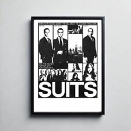 Plakat, poster A3 SUITS, w garniturach- movie, dekoracja, prezent