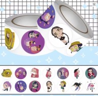 Rolka 500 naklejek, etykiety obrazków kpop demon hunters nagrody