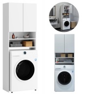 REGAŁ ŁAZIENKOWY NA PRALKE SZAFKA NAD PRALKE BIAŁY MAT 4 PÓŁKI LAMINOWANA