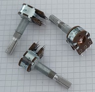 PR-182 POTENCJOMETR OBROTOWY PODWÓJNY 2x1MA .Oś 32mm