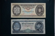 Banknoty Węgry 50 forint 1983 rok,20 forint 1975 rok !!!