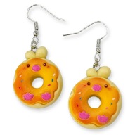 Kolczyki DONUTY Pączki KURCZAKI Kurczaczki Żółte Żywiczne PREZENT Słodkie