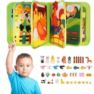 Zabawka Montessori 20w1 Cicha Książka Edukacyjna dla Dzieci 1+