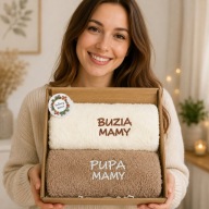 ŚMIESZNY PREZENT NA DZIEŃ MATKI DLA MAMY ZESTAW PREZENTOWY RĘCZNIK MAMA BOX