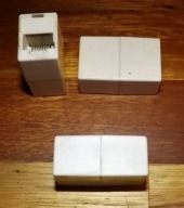 łącznik gniazdo RJ45 adapter przewodu internetowego beczka złączka 5e