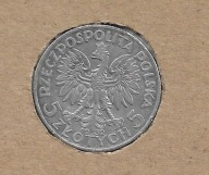 RP 1932 OB 015 5 złoty Ag b.z. Jak na skanie .Stan I/II
