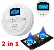 Czujnik dymu i tlenku węgla 2w1 LCD | Alarm 85dB | Ochrona 24/7