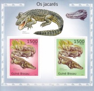 Gwinea Bissau 2010 ** cena 6,50 zł kat.7,50€ - fauna, krokodyle