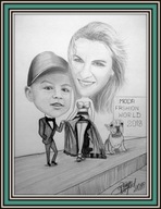 Karykatura na prezent ze zdjęcia na urodziny oryginał nie wydruk