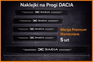 5 SZT - Naklejki ochronne na progi drzwi LOGO DACIA Duster Sandero Spring