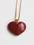 Serce Wisiorek z Żywicy Naszyjnik Handmade Idealny na Dzień Kobiet