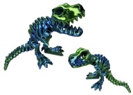 Ruchomy TYRANOZAUR DINOZAUR 12cm T-Rex Kolor Lagoon Szkielet Przegubowy