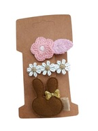 Zestaw spinek do włosów boho kwiatuszek listek stokrotka zajączek króliczek