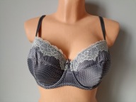 Śliczna markowa bielizna F&F UK 38C EUR 85C satynowy w groszki