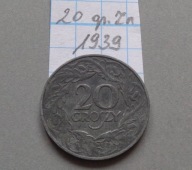 20 groszy z 1939 roku cynk ŁADNE , GENERALNA GUBERNIA