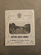 Etykieta wina Vin de Bordeaux z regionu Entre-Deux-Mers we Francji.
