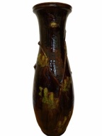 Piękny duży wazon, ceramika, kamionka, wazon podłogowy, PRL, vintage