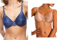 Śliczny biustonosz Chantelle Hedona brak rozmiaru beż