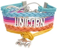 Skórzana bransoletka - Jednorożec + zawieszka 05