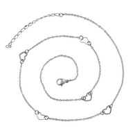 Naszyjnik Srebrny Serce Serca Serduszka Celebrytka PUDEŁKO prezent ze stali