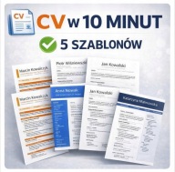 CV w 10 MIN 5x SZABLON Word + 100 GOTOWYCH TEKSTÓW + INSTRUKCJA
