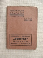 RZESZÓW KSIĘGARNIA i DRUKARNIA VERITAS KALENDARZYK SZKOLNY NA ROK 1934-35