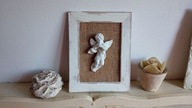 OBRAZ ANIOŁ, JUTA, SHABBY CHIC